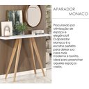 Ver imagem 2 de Aparador Retrô Sala de Estar Decorativo Pés de Madeira Tampo Mdf Branco Monaco