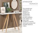 Ver imagem 2 de Aparador Retrô Sala de Estar Decorativo Pés de Madeira Tampo Mdf Branco Monaco