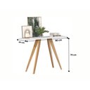 Ver imagem 3 de Aparador Retrô Sala de Estar Decorativo Pés de Madeira Tampo Mdf Branco Monaco