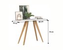 Ver imagem 3 de Aparador Retrô Sala de Estar Decorativo Pés de Madeira Tampo Mdf Branco Monaco