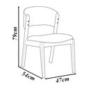 Ver imagem 3 de Kit 6 Cadeiras Decorativa Sala de Jantar Luxo Luna Facto Prata Brilho - Mozzelar