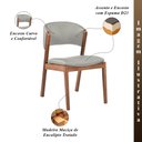 Ver imagem 2 de Kit 6 Cadeiras Decorativa Sala de Jantar Luxo Luna Facto Prata Brilho - Mozzelar