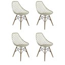Ver imagem 1 de Kit 4 Cadeiras Kaila – Modelo Fendi, Pés Naturais e Ideal para Todos Os Ambientes