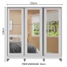 Guarda-roupa Casal 100% Mdf Madesa Eros 3 Portas de Correr de Espelho com Pés - Branco - 3