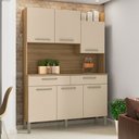 Ver imagem 2 de Armário de Cozinha Modena 6 Portas 2 Gavetas Freijó/vanilla - Kits Paraná