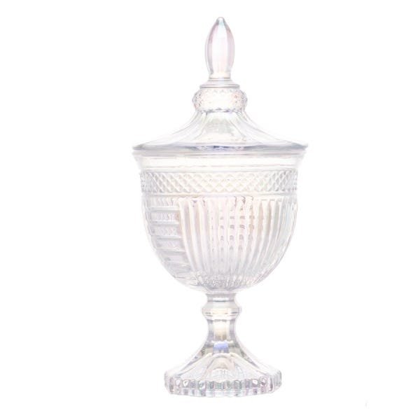Potiche Bomboniere Decorativo Lyor Cristal Furta Cor 24,5cm Mesa Posta 4490 - 2