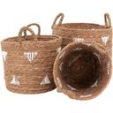 Ver imagem 5 de Jogo 3 Cesta Decorativa Organizadora Multiuso Fibra Natural