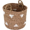 Ver imagem 6 de Jogo 3 Cesta Decorativa Organizadora Multiuso Fibra Natural