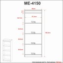Ver imagem 5 de Armário Estante Alto para Escritório 60cm Me4150 Tecnomobili 2023 Móvel na Caixa Amendoa/preto