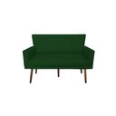 Ver imagem 2 de Namoradeira Decorativa Aurora Suede Verde Pés Madeira Mz Decor