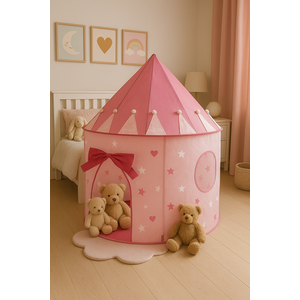 Cabana Rosa Toca Quarto Infantil Completo Aconchego Bebê Barraca Rosa