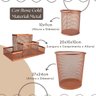 Kit Organizador, Porta Caneta e Lixeira Rose Gold Escritório - 5