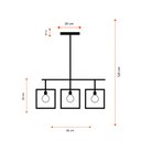 Ver imagem 3 de Luminária Pendente Infinit 3 Alumínio Teto Cozinha Sala Luxo:preto