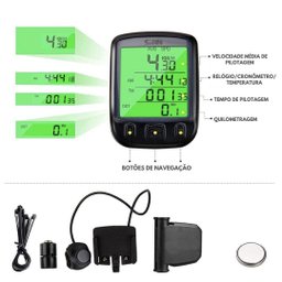 Velocímetro para Bike Computador de Bordo Luz Noturna + - 5