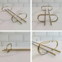 Ver imagem 3 de Kit 2 Porta Taças 25cm Dourado Suporte Suspenso Aramado Organizadores Duller