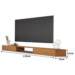 Rack Suspenso Para TV até 72 Polegadas Nicho 1.8 Nature – Giga Móveis - 3 Rack Suspenso Para TV até 72 Polegadas Nicho 1.8 Nature – Giga Móveis - 3