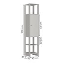 Ver imagem 3 de Estante Multiuso 3 Prateleiras Ey107 200x40 Cm Branco Novam