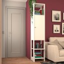 Ver imagem 2 de Estante Multiuso 3 Prateleiras Ey107 200x40 Cm Branco Novam