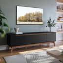 Ver imagem 1 de Rack Kappesberg 3 Portas Preto Fosco 180cm