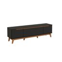 Ver imagem 2 de Rack Kappesberg 3 Portas Preto Fosco 180cm