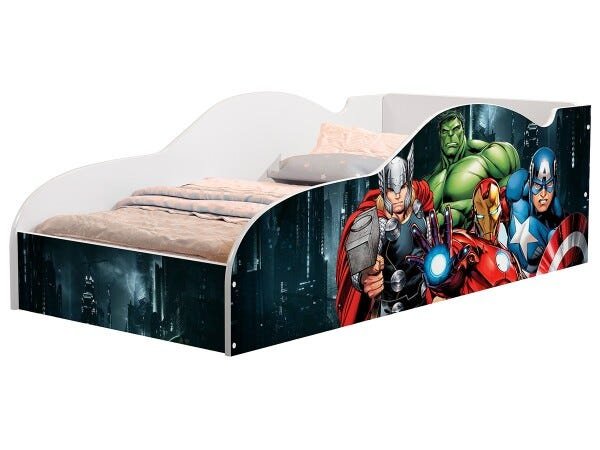 Cama Infantil Vingadores Herói - Branco - 2