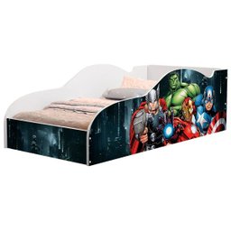 Cama Infantil Vingadores Herói - Branco - 2