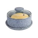 Ver imagem 4 de Boleira e Queijeira em Pedra Sabão Tampa de Vidro P 12x20cm