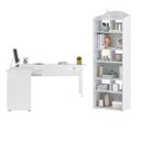 Ver imagem 3 de Escritório Home Office Mesa Escrivaninha e Estante Cannes Branco