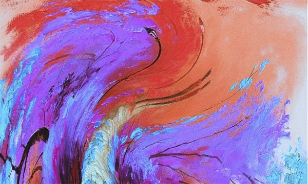 Quadro Decorativo Abstrato - Abstract Colors VII:100x60 cm/Canvas - 1