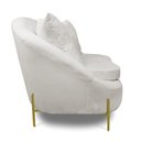 Ver imagem 6 de Poltrona Decorativa Orgânica Pé de Metal Dourado Zaya Bouclê Off White C05 - D’Rossi