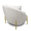 Ver imagem 7 de Poltrona Decorativa Orgânica Pé de Metal Dourado Zaya Bouclê Off White C05 - D’Rossi