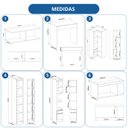 Ver imagem 4 de Guarda-roupa Solteiro Modulado 6 Peças Infinity