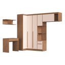 Ver imagem 2 de Guarda-Roupa Solteiro Modulado 6 Peças Infinity Marrom/Cedro|Blush