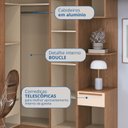 Ver mais imagens de Guarda-Roupa Solteiro Modulado 6 Peças Infinity Marrom/Cedro|Blush