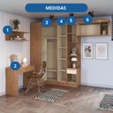 Ver imagem 7 de Guarda-Roupa Solteiro Modulado 6 Peças Infinity Marrom/Cedro|Blush