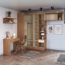Ver imagem 5 de Guarda-Roupa Solteiro Modulado 6 Peças Infinity Marrom/Cedro|Blush