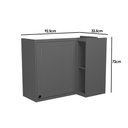Ver imagem 2 de Armário Aéreo P/ Cozinha Évora Ph 3125 Canto Reto C/ 1 Porta e 2 Nichos 92,5cm Verde - Herval