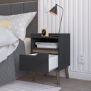 Ver imagem 3 de Mesa de Cabeceira Pés Palito 1 Gaveta Gabriela Várias Cores:preto