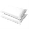 Kit 2 Fronhas Pill 70X50 100% Algodão 180 Fios Com Zíper - Branco - 1