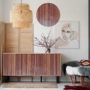 Ver imagem 2 de Papel Parede Adesivo Madeira Envelopamento Rolo 10m X 0,45cm - Madeira Mogno