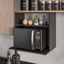 Ver imagem 2 de Suporte Aéreo para Micro-ondas 60x40cm Bia M05 Preto - Inoviza