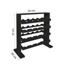 Ver imagem 4 de Adega Decorativa Piso Prateleira Para Vinhos E Bebidas 20 Garrafas Preto Laca