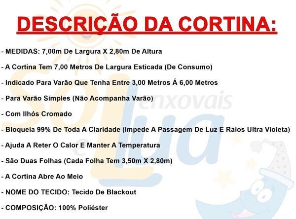 Cortina Block 7 Metros Blecaute Sala Quarto Janela Blackout - Creme - 4