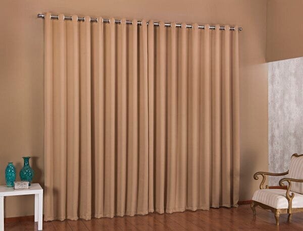 Cortina Block 7 Metros Blecaute Sala Quarto Janela Blackout - Creme - 2