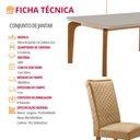 Ver imagem 6 de Mesa de Jantar Liz 180cm Tampo Mdf Vidro Canto Copo com 6 Cadeiras Lira