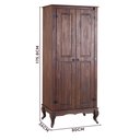 Ver imagem 4 de Guarda Roupa Rústico 2 Portas Madeira Maciça Marrom Shop JM