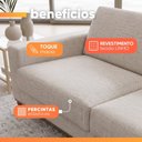Ver imagem 5 de Sofá Living 3 Lugares 2,10m Linho Lara