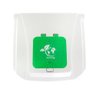 Lixeira Conteiner 2 Tampas, Pedal e Rodas Branca de 60l - 4