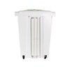 Lixeira Conteiner 2 Tampas, Pedal e Rodas Branca de 60l - 6