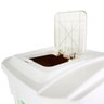 Lixeira Conteiner 2 Tampas, Pedal e Rodas Branca de 60l - 2